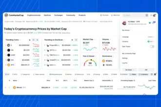 Coinmarketcap navigation update